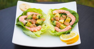 salade crevettes avocat agrumes