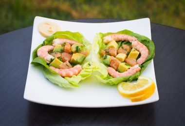 salade crevettes avocat agrumes